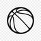 Basketball ball logo vector icon isolated