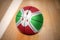 Basketball ball with the national flag of burundi