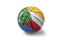 Basketball ball with the national flag of comoros on the white background