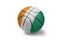 Basketball ball with the national flag of cote divoire on the white background