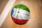 Basketball ball with the national flag of equatorial guinea
