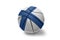Basketball ball with the national flag of finland on the white background