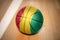 Basketball ball with the national flag of guinea