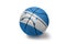 Basketball ball with the national flag of honduras on the white background