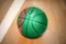 Basketball ball with the national flag of turkmenistan