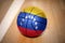 Basketball ball with the national flag of venezuela
