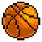 Basketball Ball Pixel Art Sports Game Icon