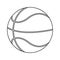 basketball ball play thin line