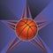 Basketball Ball on Rays Background