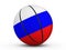 Basketball ball Russia flag