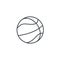 Basketball ball thin line icon. Linear vector symbol