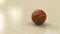 Basketball ball on wooden floor