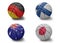 basketball balls with the national flags of germany japan finland australia on the white background. Group e