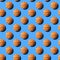 Basketball balls seamless pattern on blue background