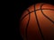 Basketball on black background for design Advertisement