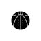 Basketball black icon concept. Basketball flat vector symbol, sign, illustration.
