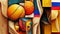 Basketball bright abstraction. Basketball in the style of cubism picture. Digital illustration. AI-generated