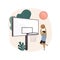 Basketball camp abstract concept vector illustration.