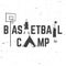 Basketball camp badge. Vector illustration. Concept for shirt, print or tee. Vintage typography design with tent