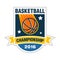 Basketball championship, tournament or team logo concept