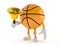 Basketball character ringing a handbell