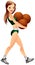 Basketball cheerleader