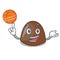 With basketball chocolate candies character cartoon