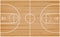 Basketball court floor with line on wood pattern texture background. Basketball field. Vector