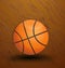 Basketball on the court icon
