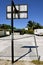 Basketball court in a Mexican schoolyard