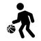 Basketball Dribble Icon Vector