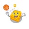 With basketball electric blanket in the character shape