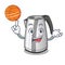 With basketball electric stainless steel kettle on character