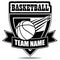 Basketball emblem insignia tee shirt