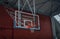 Basketball equipment on an indoor court