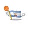 With basketball flag argentina cartoon the shaped mascot