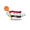 With basketball flag egypt mascot the character shape