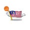 With basketball flag malaysia in the cartoon shape