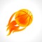 Basketball flame logo