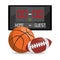 Basketball and football points competition game