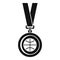 Basketball gold medal icon, simple style