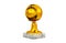 Basketball Gold trophy with Marble Base