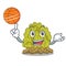 With basketball green coral reef in character shape