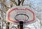 Basketball ground fallen asleep by a snow