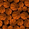 Basketball halftone gradient seamless pattern