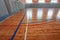 Basketball hall indoor court wood floor