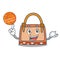 With basketball hand bag character cartoon
