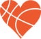 Basketball Heart - Digital Download, svg with jpeg