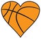 Basketball Heart icon deign