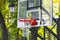 Basketball hoop on the fresh air outdoors